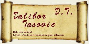 Dalibor Tašović vizit kartica